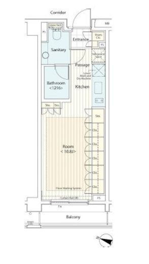 カスタリア新宿夏目坂 204 間取り図