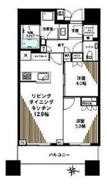 ブリリアタワーズ目黒 19階 間取り図