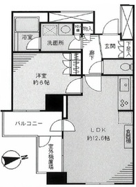 スカイグランデ汐留 4階 間取り図