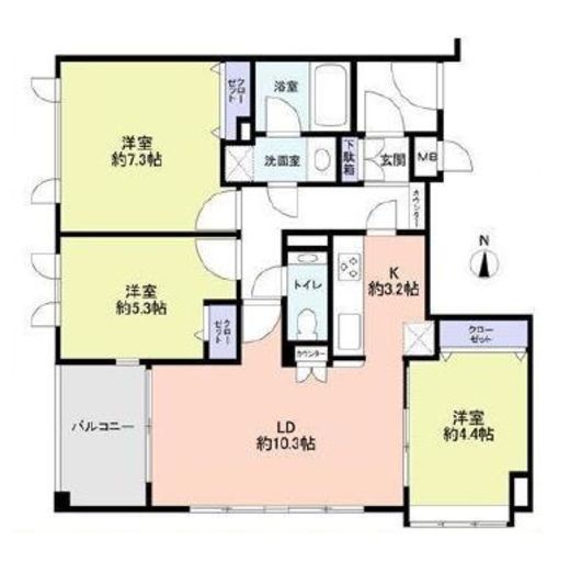 トゥールロワイヤル神宮前 2階 間取り図
