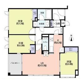 トゥールロワイヤル神宮前 2階 間取り図