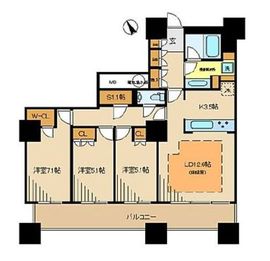 ザ・パークハウス西新宿タワー60 14階 間取り図