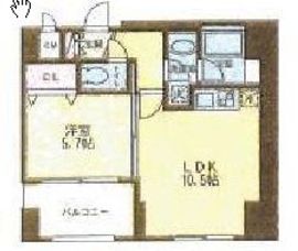 リブレ東新宿 1406 間取り図