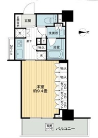 ライオンズタワー上野黒門町 9階 間取り図