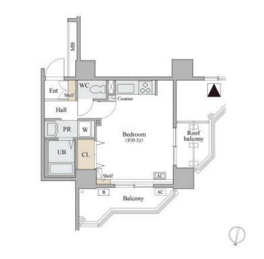 コラム神泉 609 間取り図