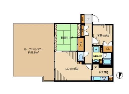 グランドテラス新宿 2階 間取り図
