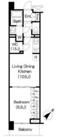 ブリリアイスト三軒茶屋アイビーテラス 608 間取り図