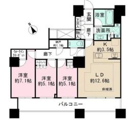 ザ・パークハウス西新宿タワー60 14階 間取り図