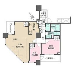 ザ・パークハウス西新宿タワー60 19階 間取り図