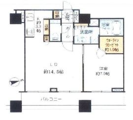 シティタワー高輪 17階 間取り図