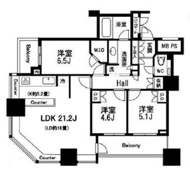 パークタワーグランスカイ 25階 間取り図