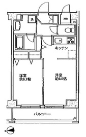 プロッシモ新宿 403 間取り図