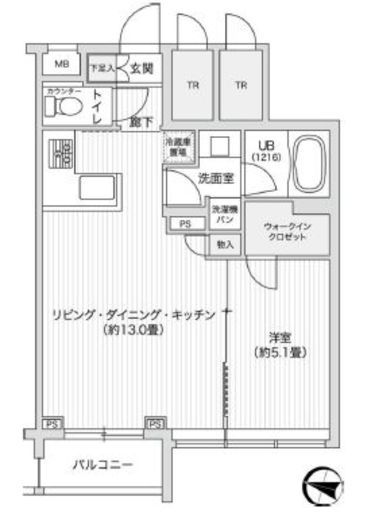 レジディア笹塚2 213 間取り図