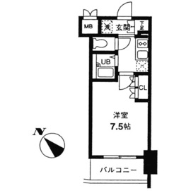 レジディア幡ヶ谷 203 間取り図