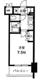 カスタリア水天宮 305 間取り図