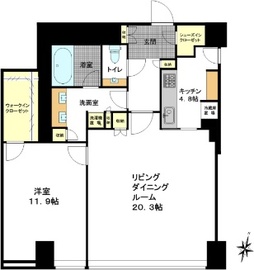 ラ・トゥール渋谷 1510 間取り図