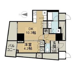 ブリリアタワー池袋 15階 間取り図