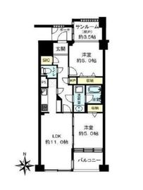 インペリアル広尾 6階 間取り図