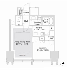 ラ・トゥール新宿グランド 1202 間取り図