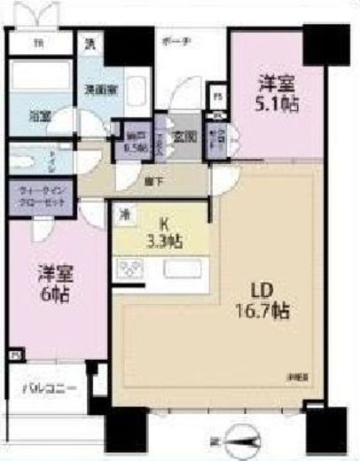 ドゥ・トゥール 10階 間取り図