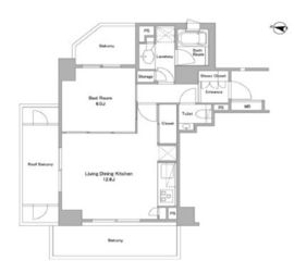 パークハウス三軒茶屋クロスコート 7階 間取り図