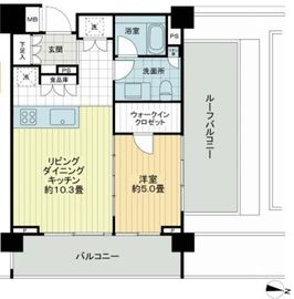 イクサージュ目黒 8階 間取り図