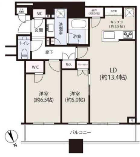 ブリリアタワーズ目黒 24階 間取り図