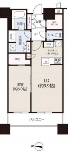 ブリリアタワーズ目黒 32階 間取り図