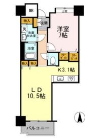 品川シーサイドビュータワー1 705 間取り図