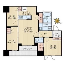 グローリオ文京東大前ヒルズ 3階 間取り図