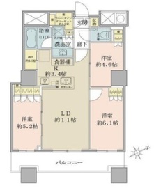 ザ・パークハウス西新宿タワー60 46階 間取り図