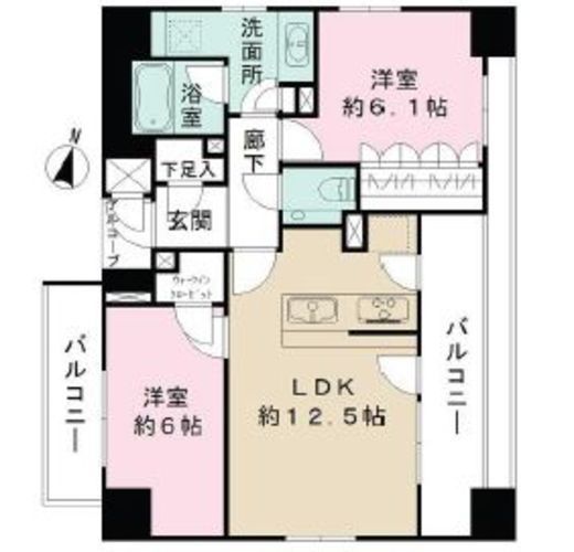 音羽パークハウス 13階 間取り図
