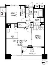 アクシルコート島津山南 304 間取り図