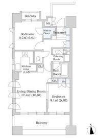 アクシルコート島津山南 901 間取り図