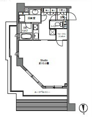 カスタリア高輪 513 間取り図