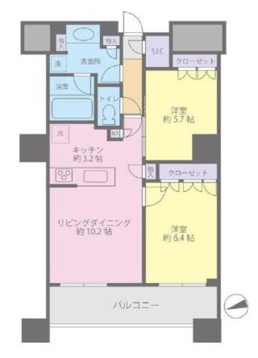 ザ・パークハウス西新宿タワー60 28階 間取り図