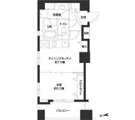 カスタリア高輪台 801 間取り図