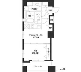 カスタリア高輪台 801 間取り図