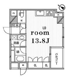 フロンティアテラス目黒 208 間取り図