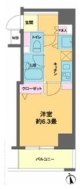 カスタリア新富町3 501 間取り図