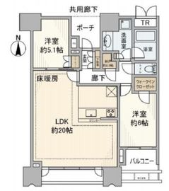 ドゥ・トゥール 36階 間取り図