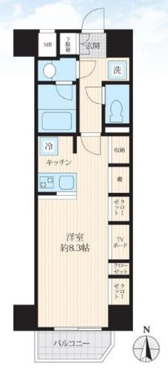 ログ森下 6階 間取り図