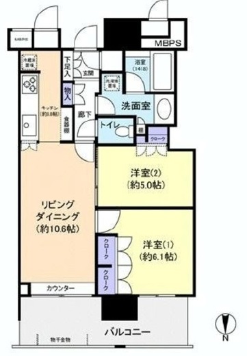 THE TOYOSU TOWER 27階 間取り図