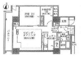 シティコート目黒 4-809 間取り図