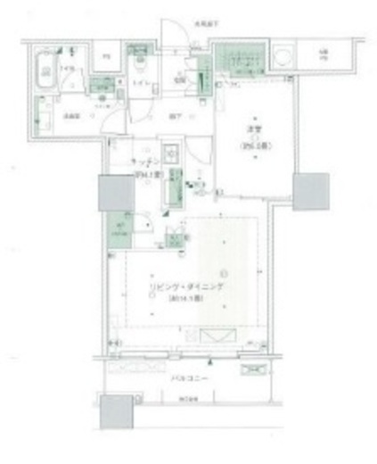 ザ・パークハウス西新宿タワー60 45階 間取り図