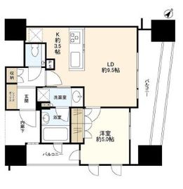 ローレルアイ恵比寿ピアース 7階 間取り図