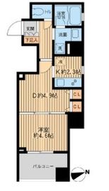 クリオ戸越銀座壱番館・弐番館 1-503 間取り図