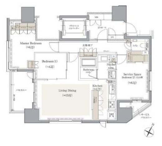 THE CONOE一番町 8階 間取り図