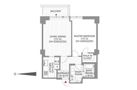 六本木ヒルズゲートタワーレジデンス 1104 間取り図