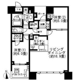 ドゥ・トゥール 18階 間取り図
